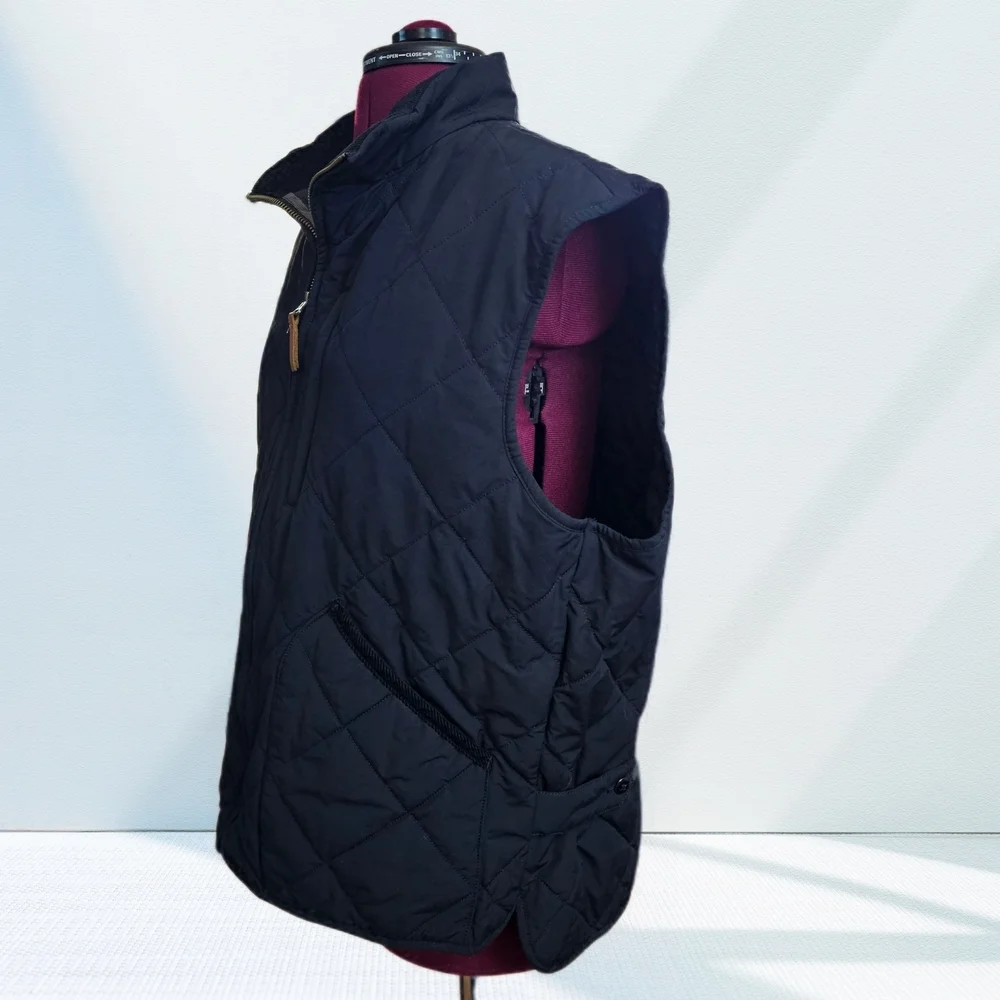 J. Crew Sussex Quilted Primaloft Vest Jacket Coat Navy Blue Men's